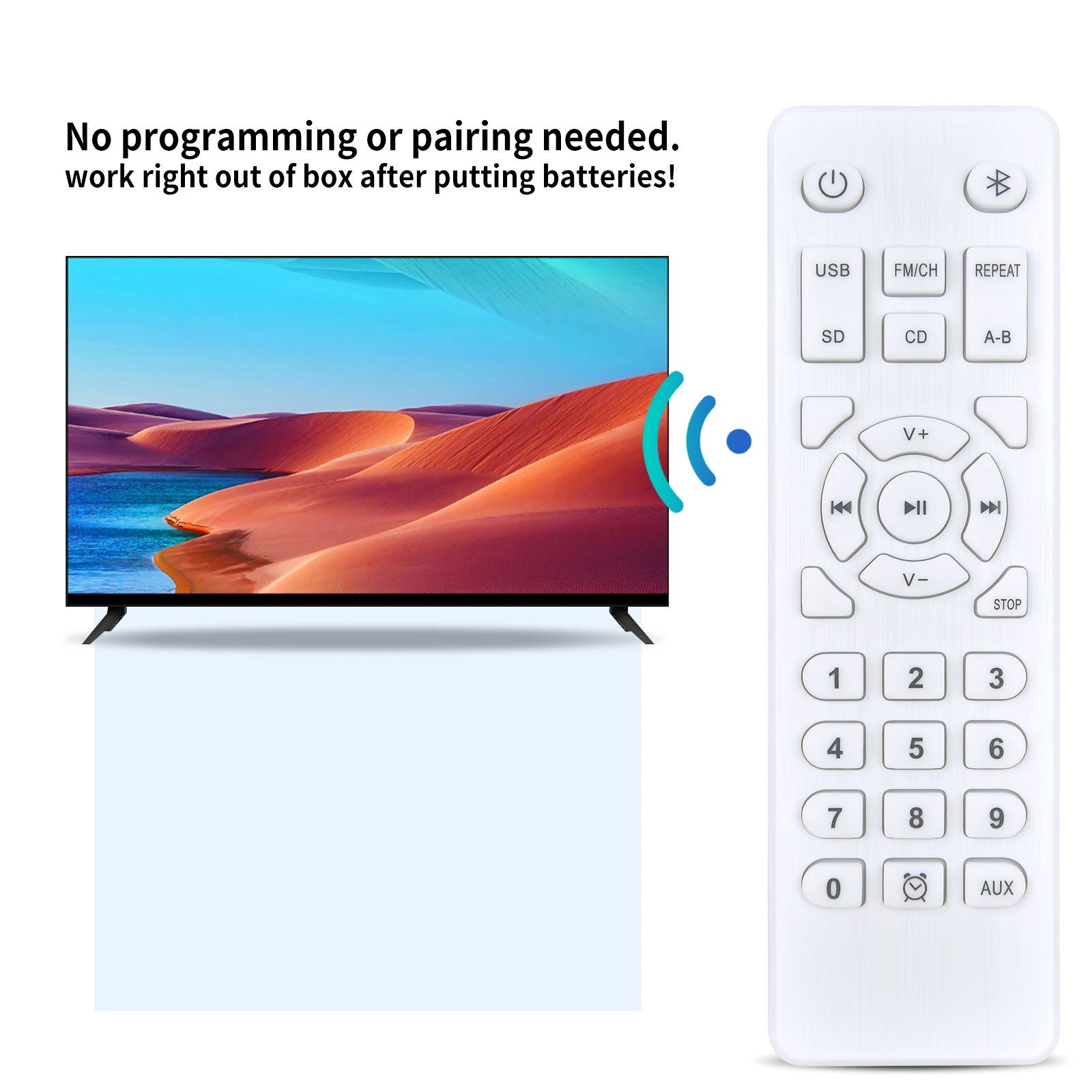 New Remote Control For Qoosea Desktop CD Player KC-809