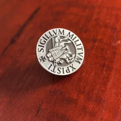 Masonic Metal Badge Knights Templar Seal Crusaders Solomon Temple Shield Lapel Pins Brooch Maltese Cross Warrior Scottish Rite