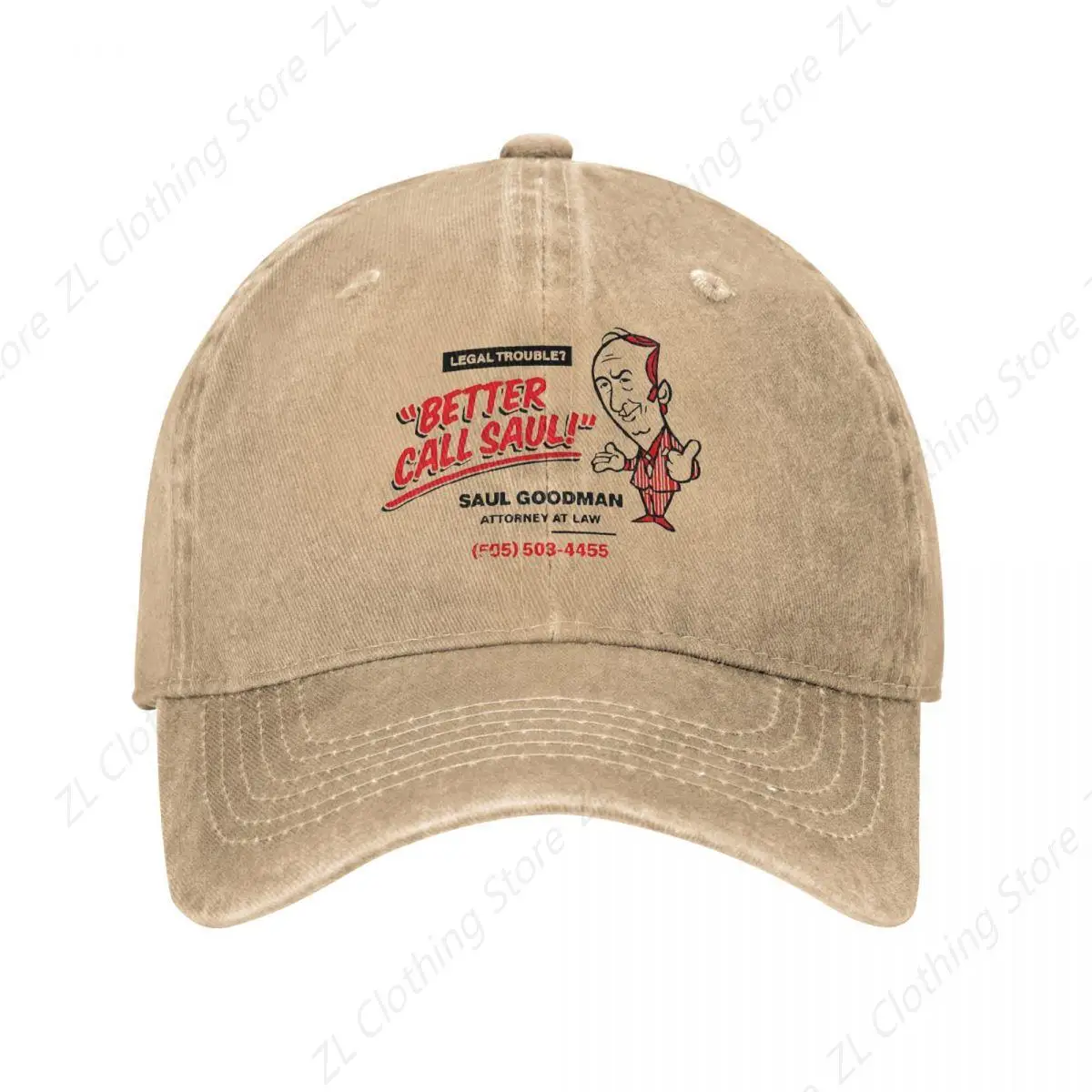 Better Call Saul Goodman Baseball Cap Vintage Distressed Denim Breaking Bad Snapback Men Women Outdoor Running Adjustable Hat