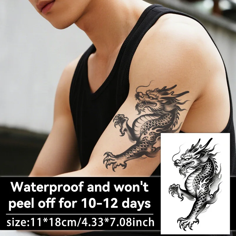 Herbal Juice Tattoo Sticker Waterproof Long-lasting Temporary Fake Tattoo Scar Cover for Men Women