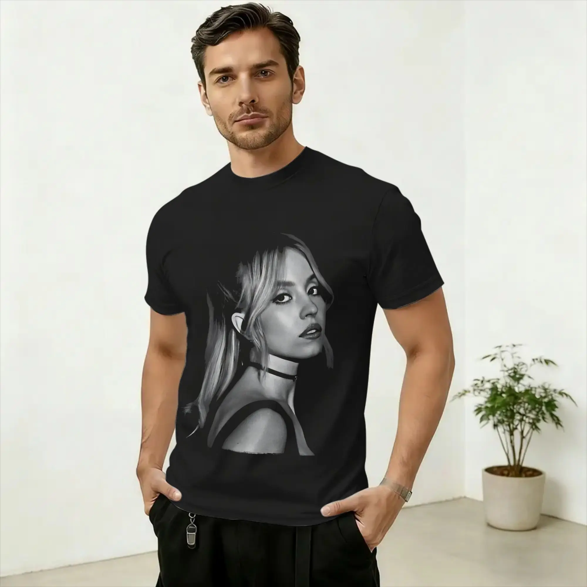 Camiseta de algodão puro Sydne - Men'S Fashion Sydney avaliação e preço