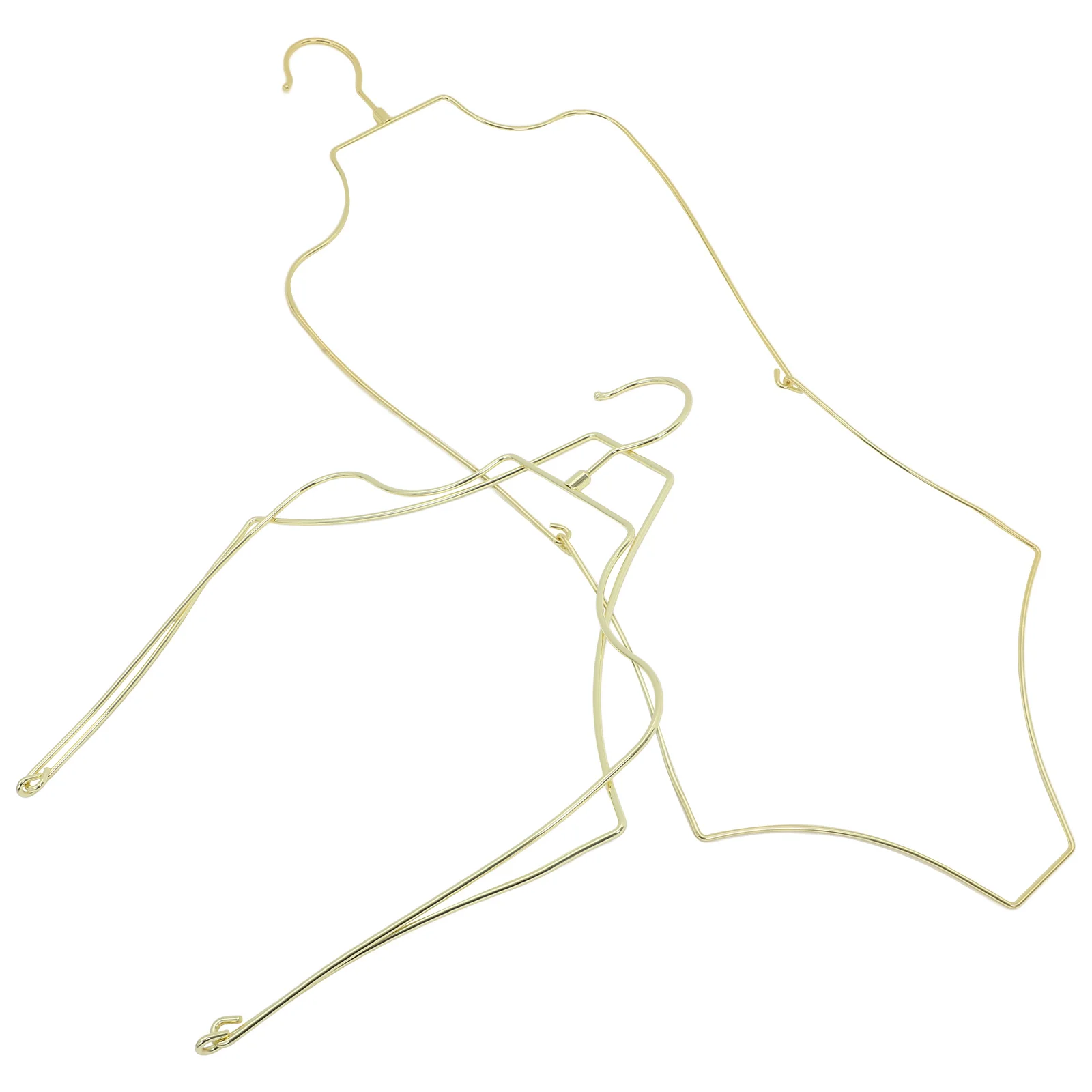 

2 Pcs Bikini Swimsuit Hanger Body Shape Clothes Collapsible Aluminum Alloy Miss