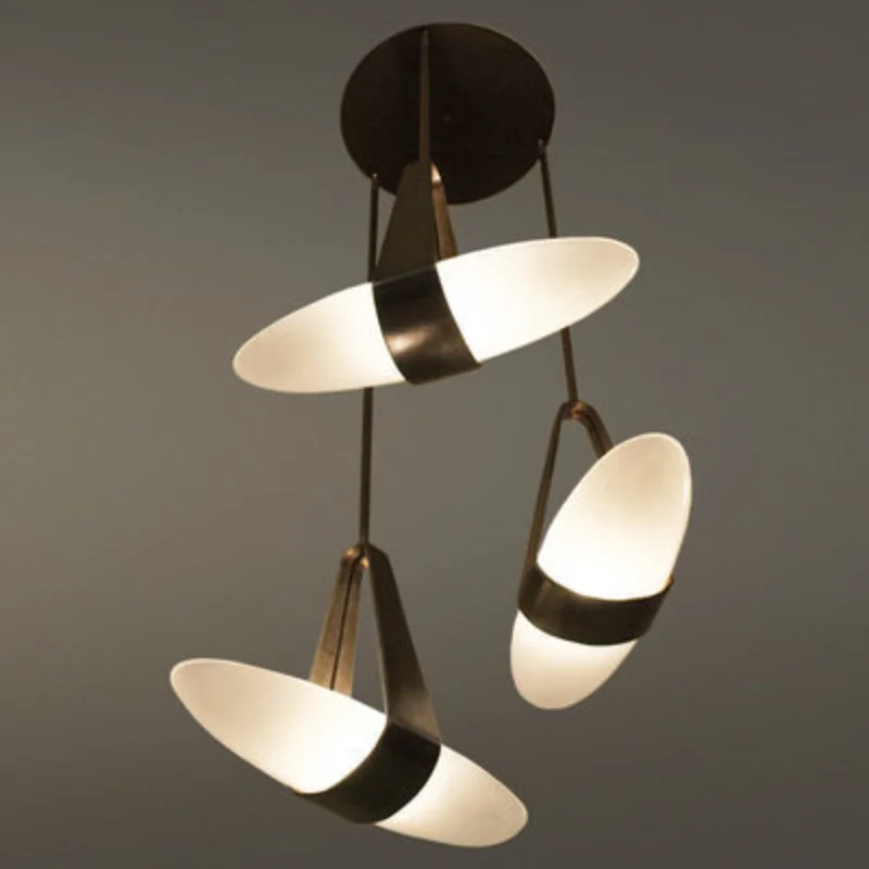 

Nordic modern creative leather dining room glass chandelier bedroom bedside living room designer personalized lamps