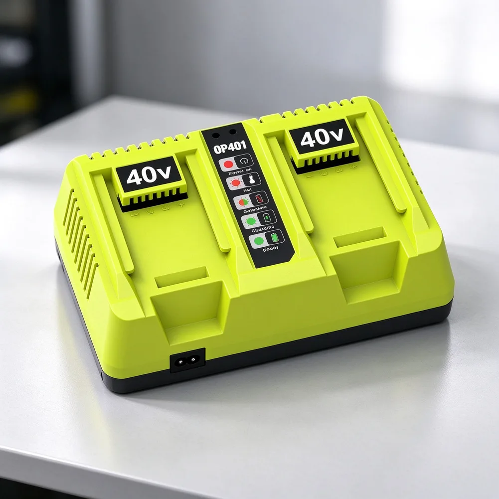 For 40V Dual Port Wall Mounted Charger Supporting OP401 OP4015 OP4026 OP4040 OP4050 OP4060 Li For Battery Types
