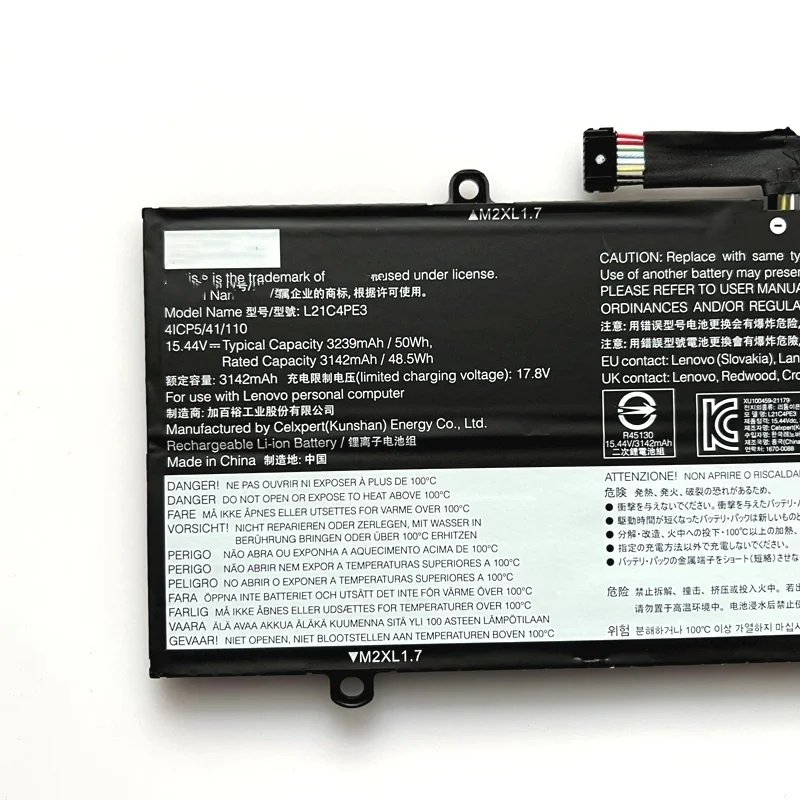 L21C4PE3 L21M4PE4 Laptop Battery For 2022 L21D4PE3 L21L4PE3 L21M4PE3 SB11B53887 3239mAh 15.44V 50Wh