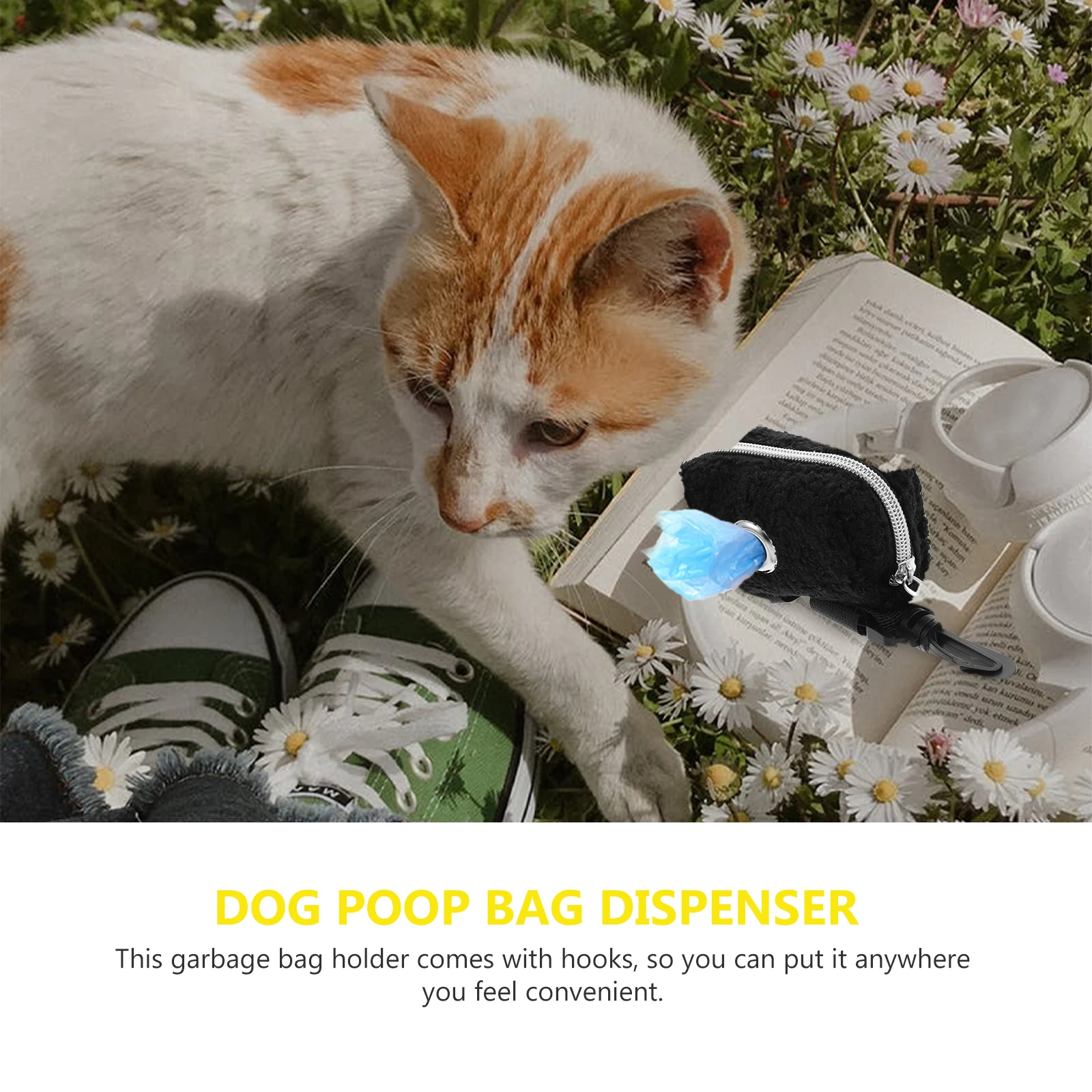 

Pet Waste Bag Carrier Lightweight Dog Poop Dispenser Hang Backpack Bike Pet Trash Container Supplies Clean Tools