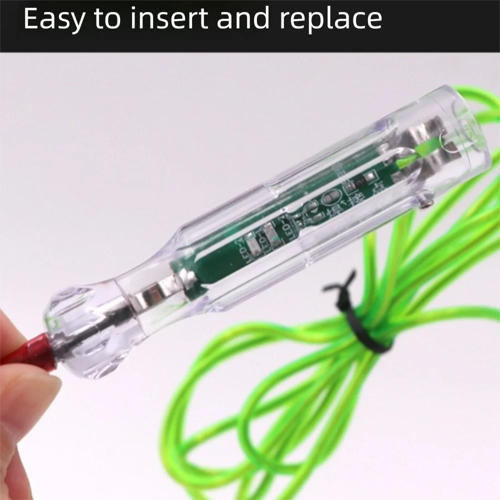 6V/12V/24V Voltage Test Pen Dual-color Digital Display Car Light Circuit Tester Lamp Light Bulb LED Light Car Diagnostic Probe