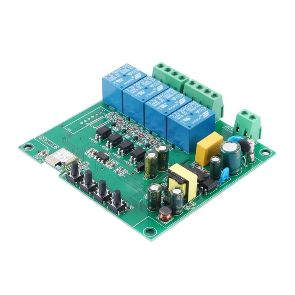 AC85-250V WiFi Intelligent Control Four-channel Relay Module DC Motor Forward and Reverse Control Module Mobile Phone APP Remote