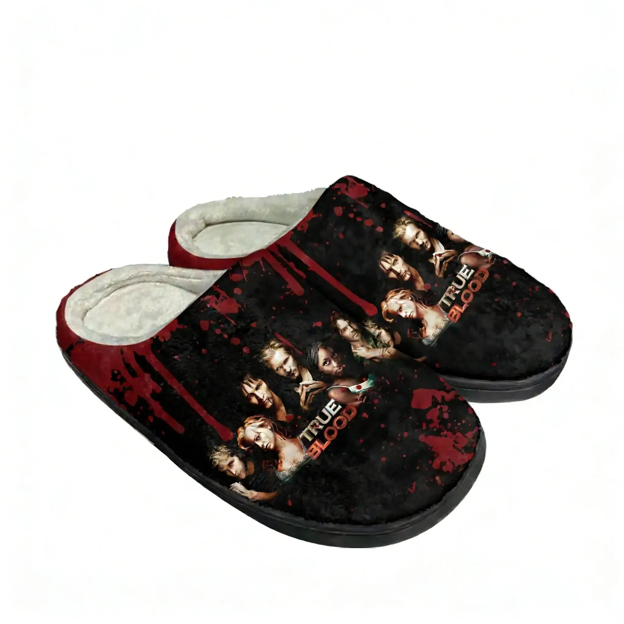True Blood Home Cotton Slippers Mens Womens Plush Bedroom Casual Keep Warm Shoes Thermal Indoor Slipper Customized DIY Shoe