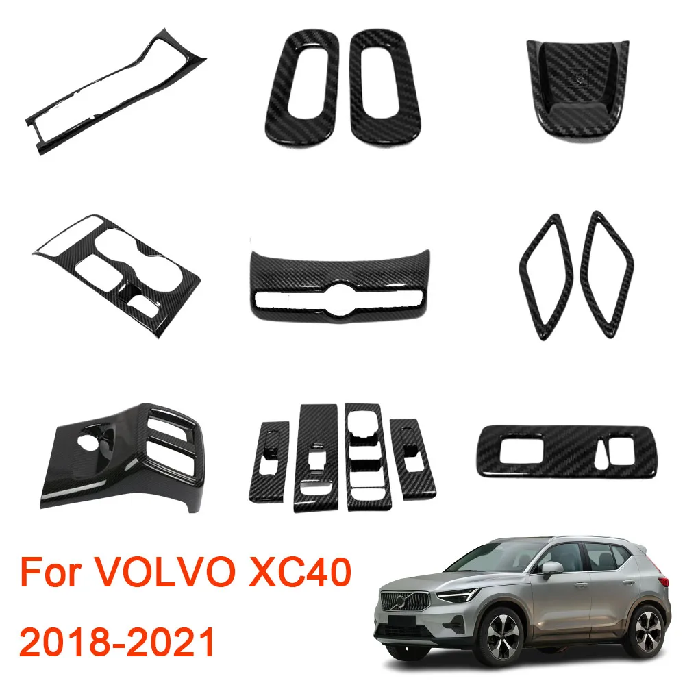 For VOLVO XC40 2018 2019-2021 ABS Plastic Cigarette Lighter Cover Ashtray Panel Rear Conditioning Air Vent Grille Outlet Frame