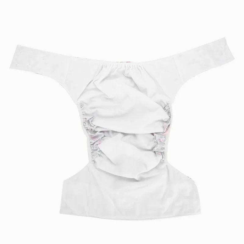 Adult Baby ABDL Reusable Snap Button Nappy Waterproof Pants, Cartoon Print Washable Diapers Breathable Teenage Nappy Trousers