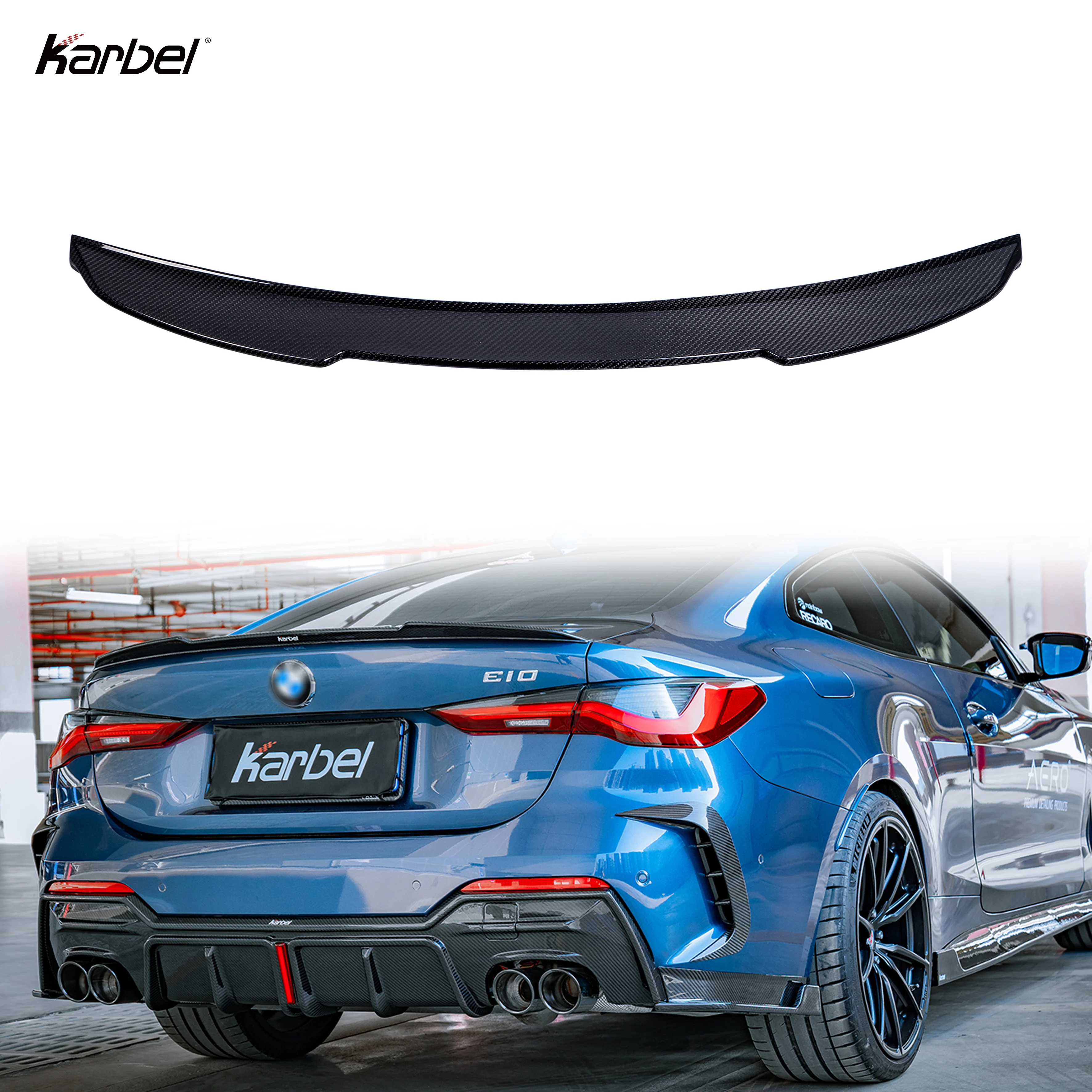 

Karbel Style Dry Carbon Fiber Rear Wing Spoiler for BMW 4 Series G22 420i430i 425i 435i Coupe (2021-2023)