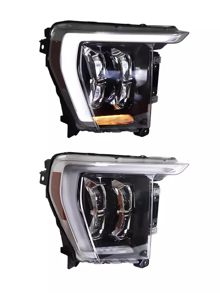 1 Pair LED Headlight for Ford F150 Raptor 2021-2023 modified LED Lens Daytime running light Turn signal Hight Low beam