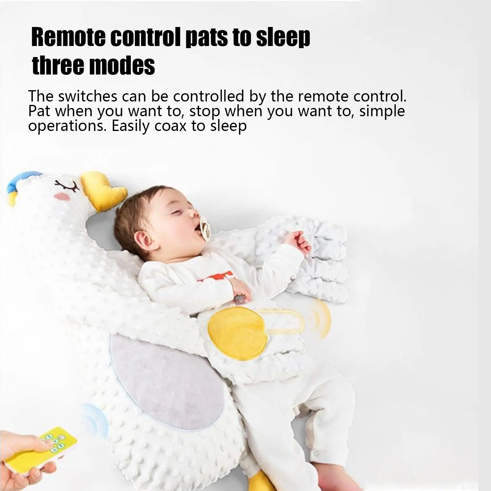 طفل النوم الربت دمية مع مهدئا النخيل الكهربائية الطفل وسادة اليد مهدئا النخيل الربت رفيق لعبة للحمل الرضع #3