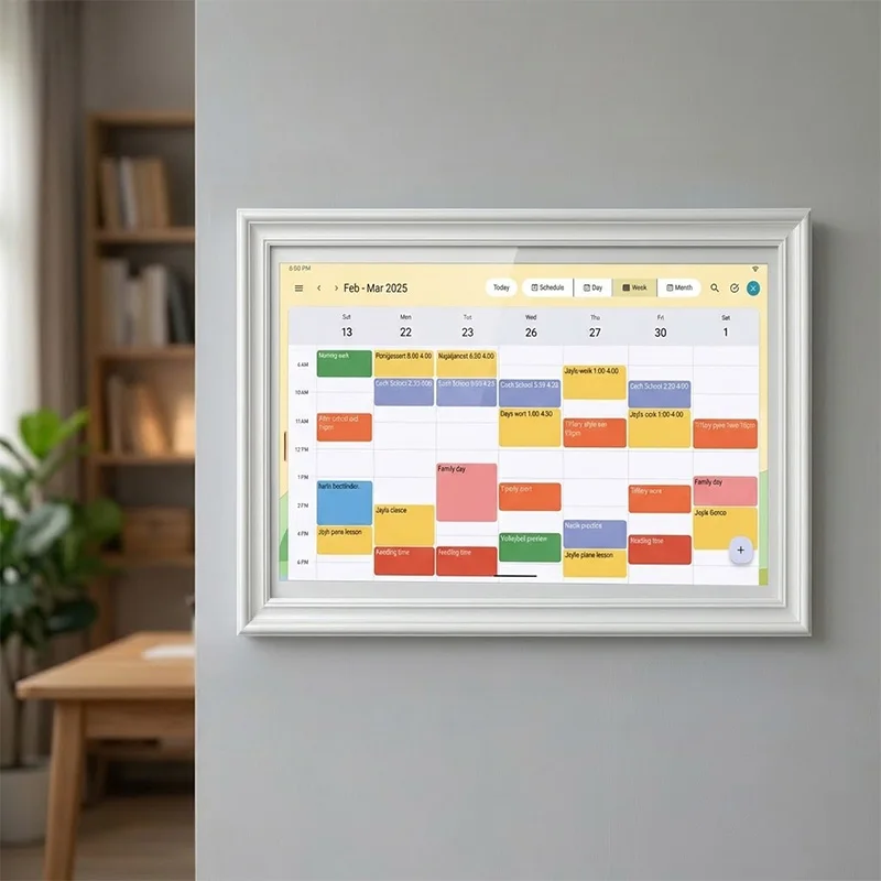 

12.6" Wall-Mounted WiFi Digital Calendar With Clock & MP4 Syncs Google ICloud Family Planner Reward System CE/FCC/ROHS Certified
