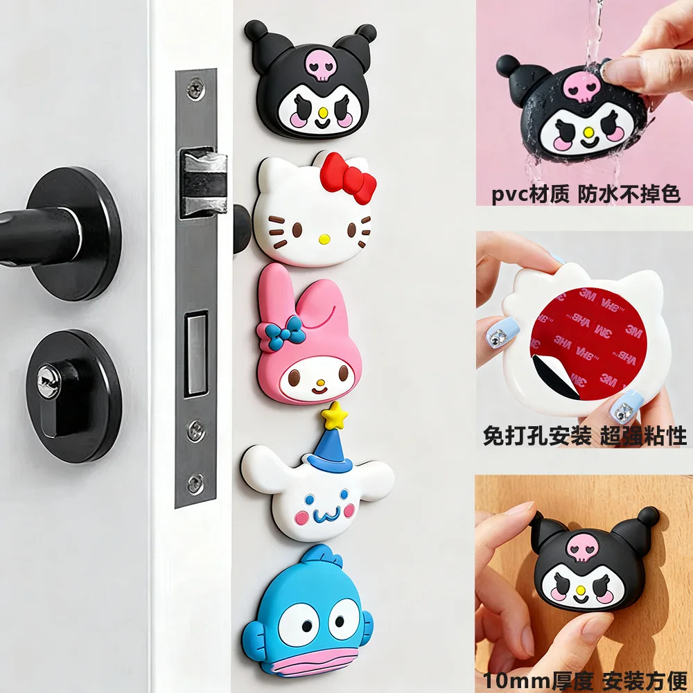 

Sanrio Creative and Playful Kuromi My Melody Hello Kitty Stickers Decorative Removable Stickers Bedroom Wall PVC Wall Stickers