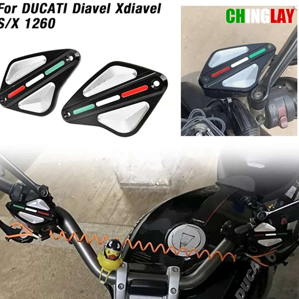 

For Ducati X Diavel/S 2016-2024/ Diavel 1260/S brake reservoir cover Brake Cap Cylinder cover Aluminum alloy Accessories