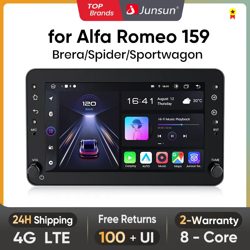 Junsun Android Radio Autoradio for Alfa Romeo159 Brera Spider Sportwagon Car Intelligent Systems for Apple Carplay Multimedia