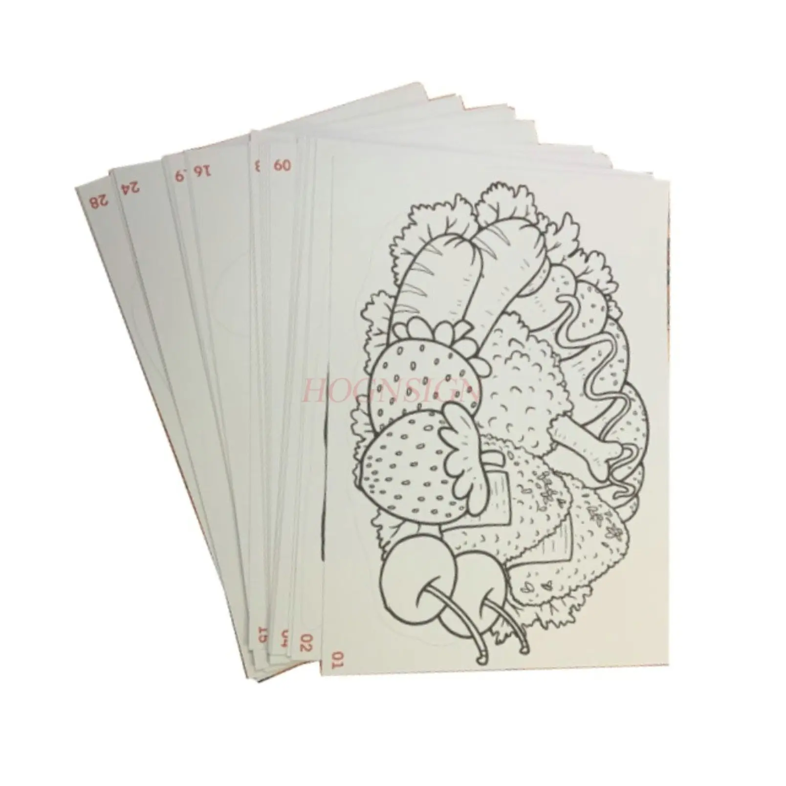 

32 листа книжка-раскраска для еды, маркер, бумага для рисования вручную, книжка-раскраска для рисования, книга для граффити