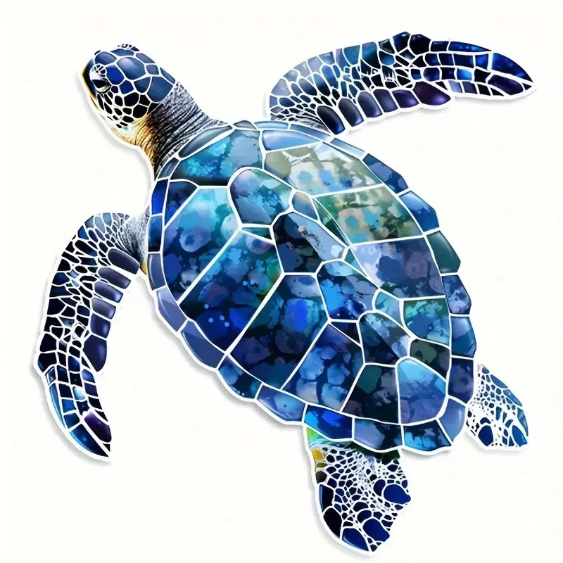 Waterproof PVC Marine Life Sticker-Multifunctional Turtle Sticker, Suitable for Cars, Motorcycles, Laptops, Tablets and Mobile P