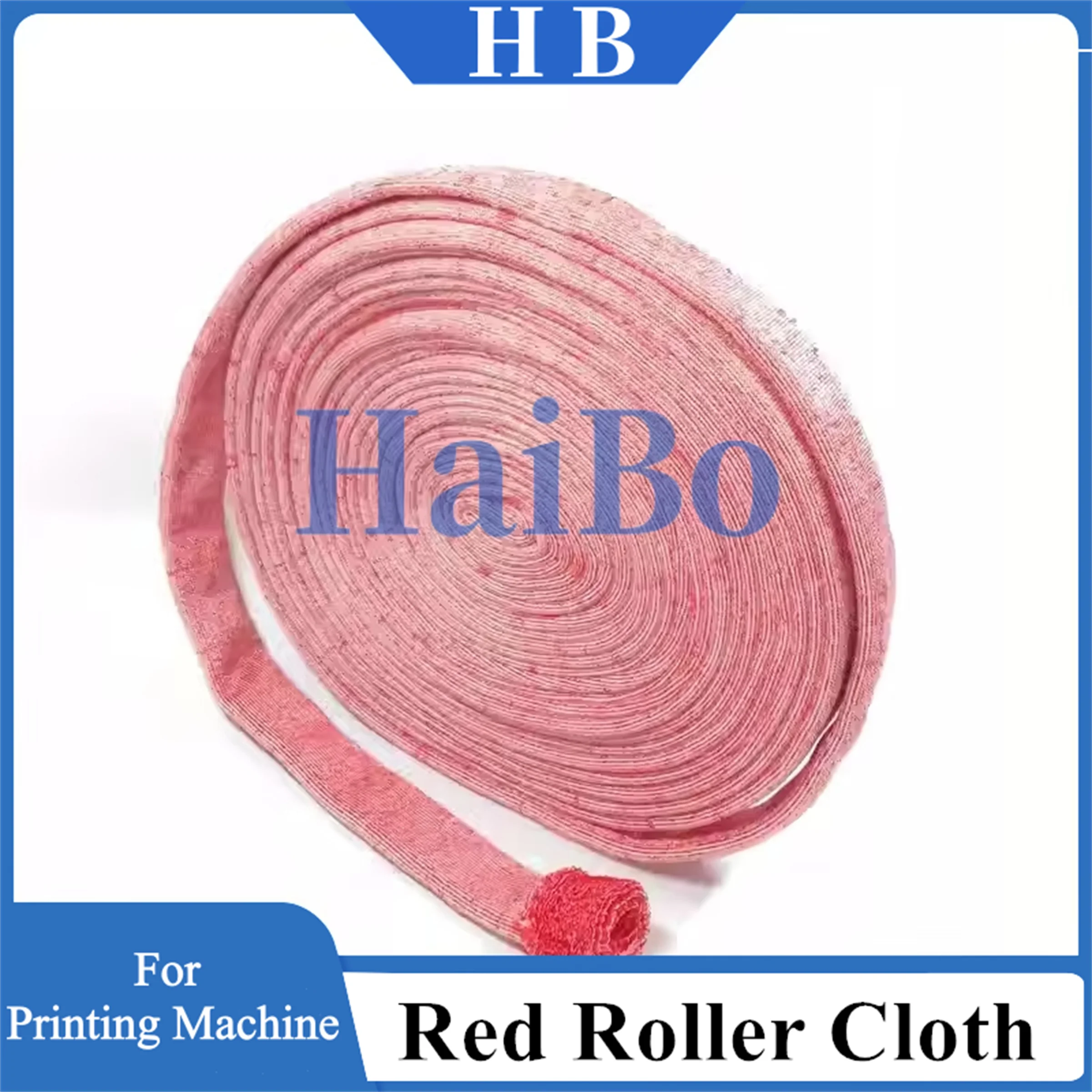 HaiBo Best Quality Width Red Roller Cloth Offset Printing Machine Parts For Printing Machine Parts Cloth