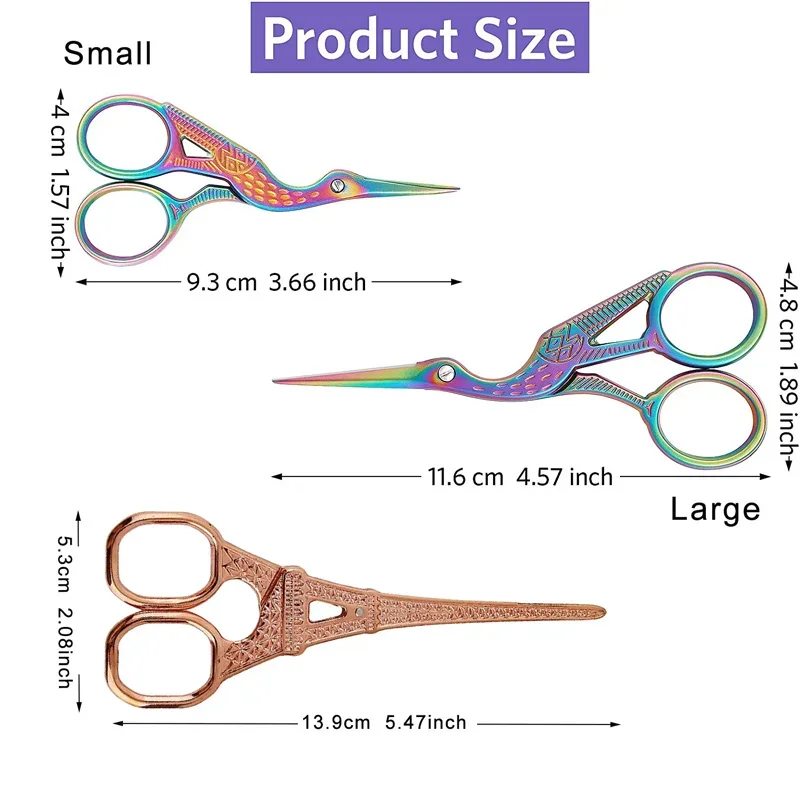 빈티지 바느질 가위, 스테인레스 스틸 재단사 가위, 날카로운 바느질 가위, DIY 공예 바느질을 위한 레트로 자수 가위, 1 개