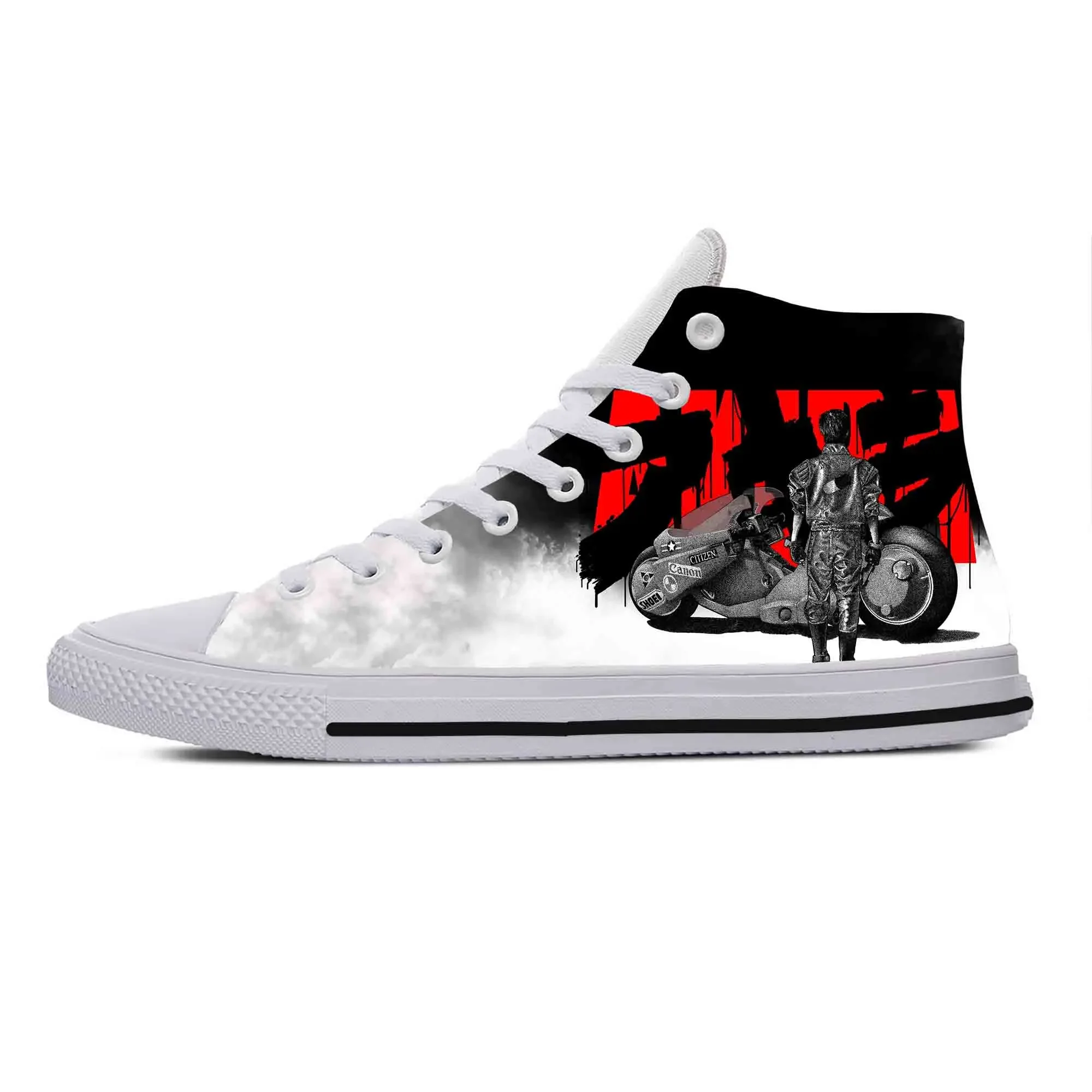 Japanische Anime Manga Cartoon Comic Akira Mode lässig Stoff Schuhe High Top leichte atmungsaktive 3D-Druck Männer Frauen Turnschuhe