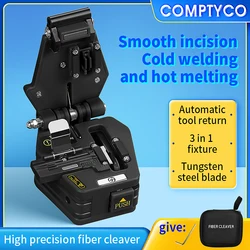 High Precision Fiber Cleaver Black S-6C Optical Fiber Cable Cutting Knife FTTH Fiber Optic Knife Tools Cutter 16 Surface Blade