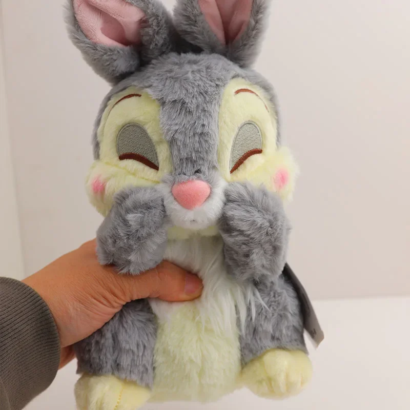 Disney-Thumper Rabbit Plush Doll para crianças, boneca de pelúcia macia, proporção pontual, cinza e amarelo, Thumper Toy, travesseiro, presentes de aniversário e Natal