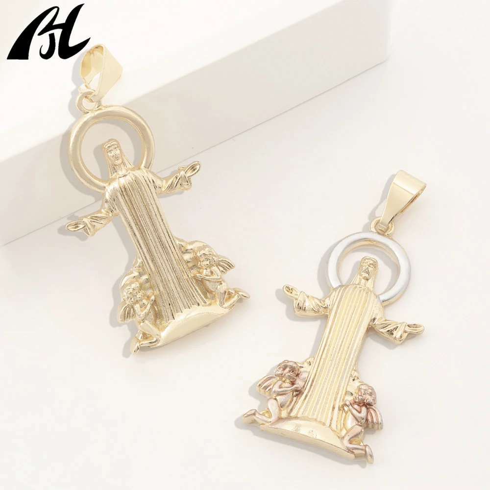 قلادة دينية جديدة الأكثر مبيعًا يسوع مطلية بالذهب عيار 14 قيراط #2