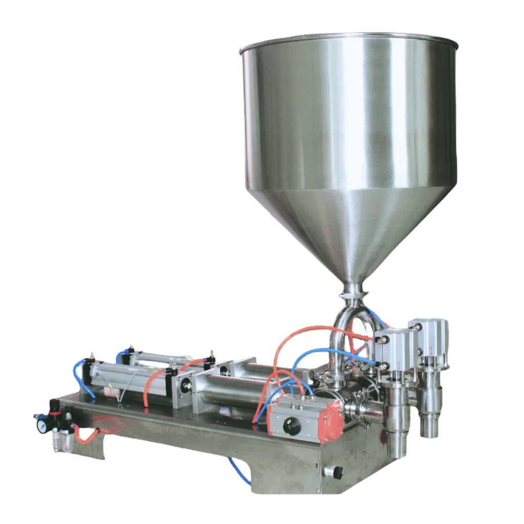 

1000ml Double Head Filling Machine Stainless steel 304 50L capacity Hopper SU50*250S