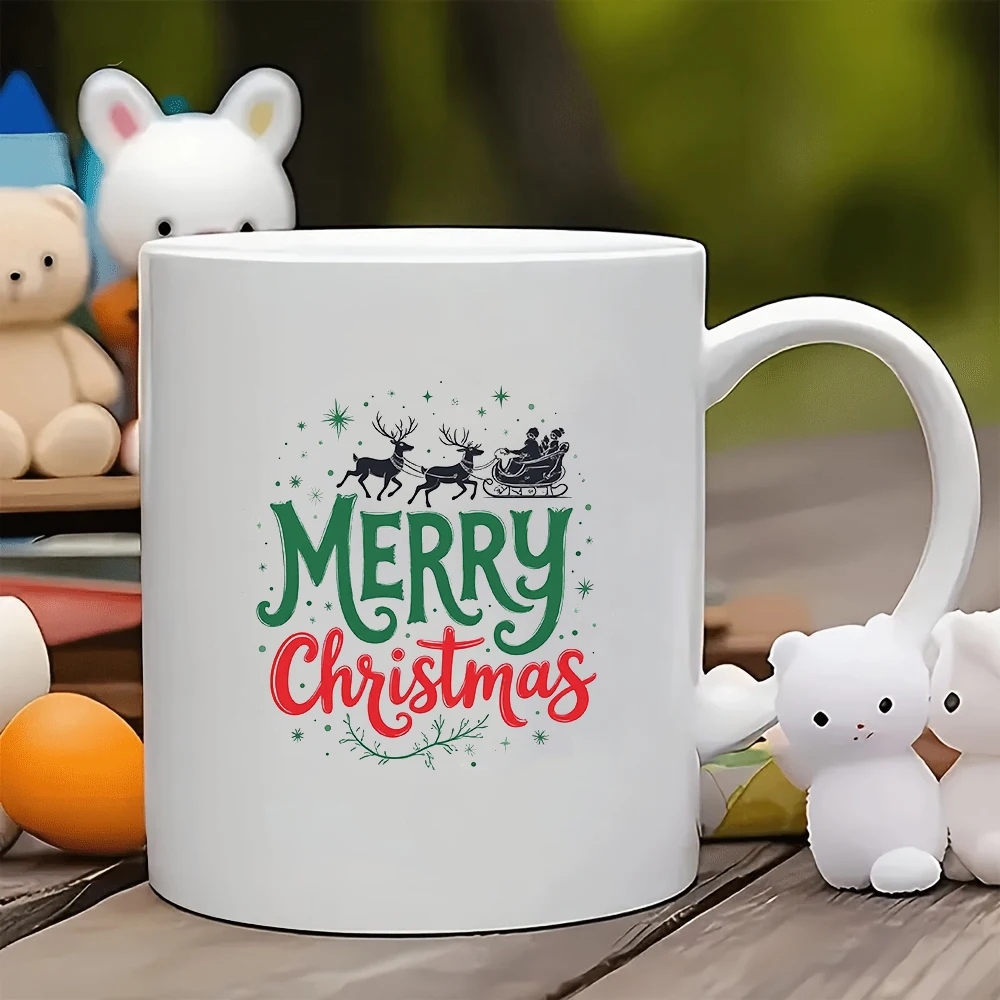 

11oz Mug + Creative Santa Claus Sledge Mug + Kids Cup + Family Office Coffee Cup + Holiday Gift Set - Christmas Gift
