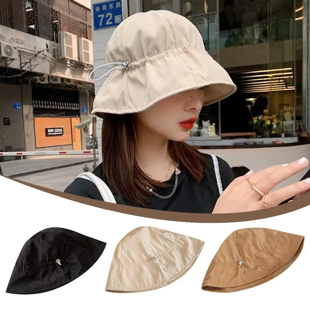 قبعات حوض برباط واقية من الشمس قابلة للتنفس، قبعات صياد ذات حافة واسعة قابلة للتعديل، سريعة الجفاف وقابلة للطي