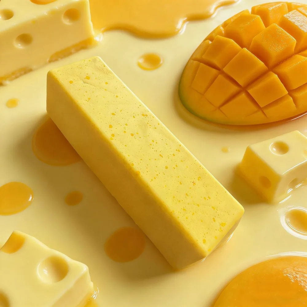 Matcha-Mango-Käse-Stick Quetschbutter-Spielzeug zur Stresslinderung, Entspannendes Langsam Aufsteigendes Spielzeug, Geschenke, Squishy Super Weiches Sensorisches Fidget-Spielzeug