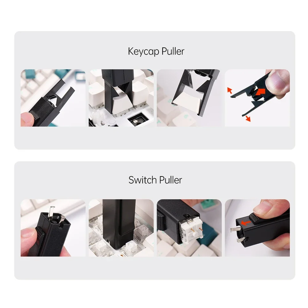 2 in 1 Switch Puller Keycap Puller Universal Key Switch Keycap Puller for Mechanical Keyboard Gaming Keyboard DIY Cleaning Tool