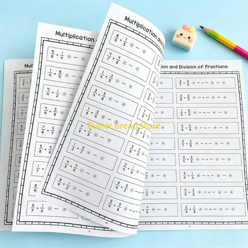 W89C Step by Step Multiplication Division Learning Book for Classroom or Home Study
