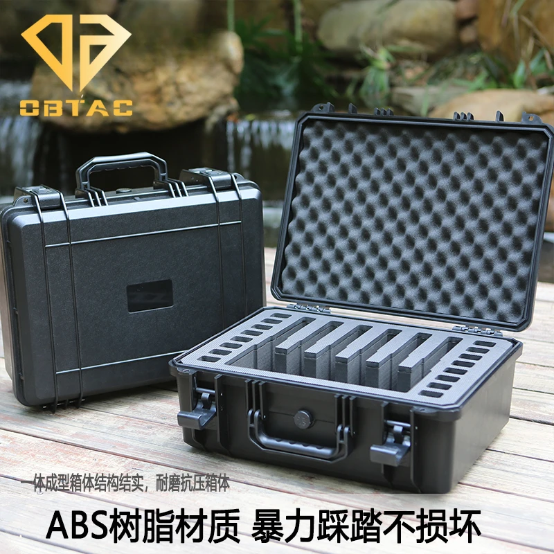 

Tactical ABS Resin Tool Case Waterproof Shockproof Portable Storage Box Sealed Hunting Box Glock G17 Safety Protection Gun Box