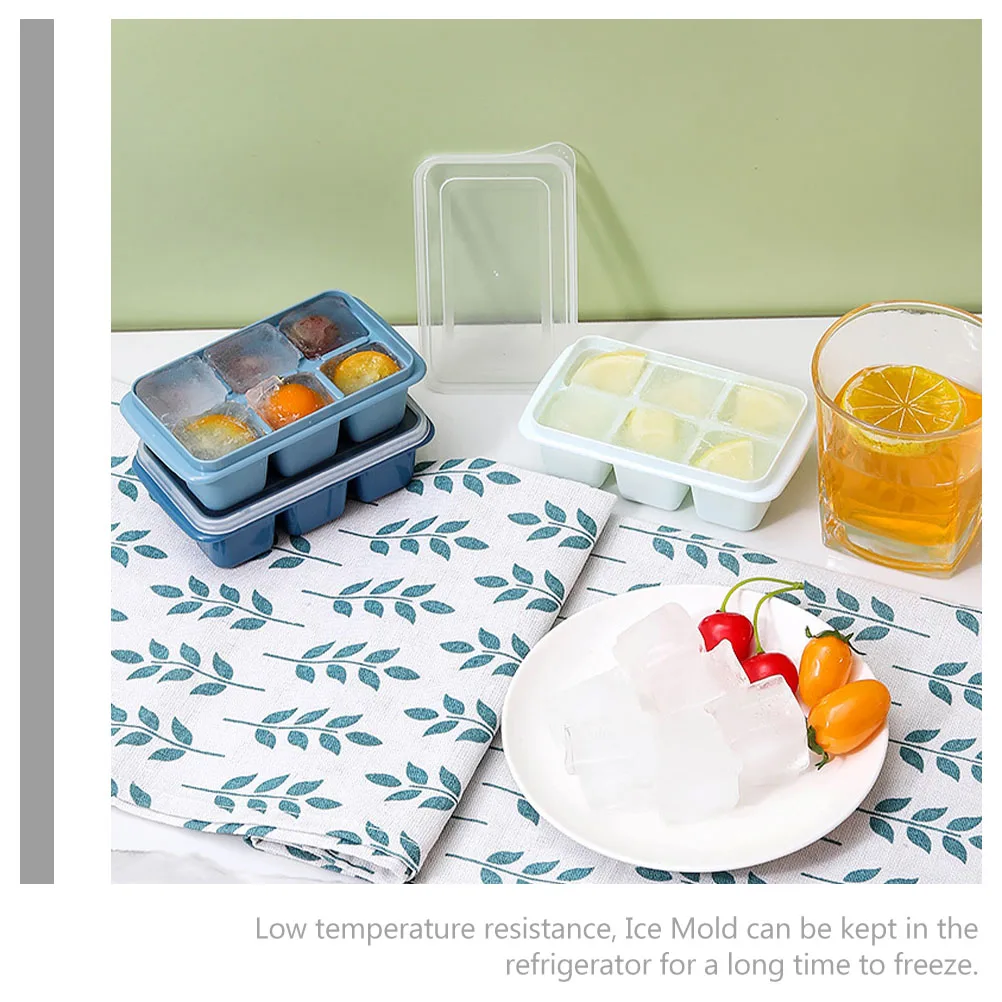 

3pcs Tray Large Leak-Free Mold With Lid Reusable Ball Maker Mold Container For Cocktails Cube Trays For Freezer Clear
