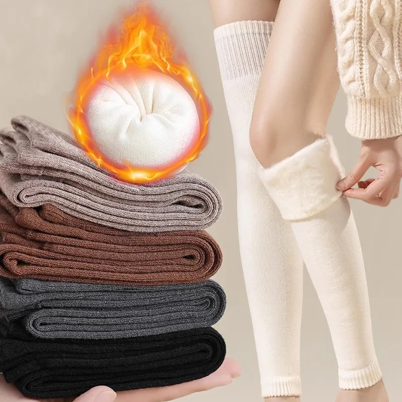 

Winter Cashmere Tall Socks Women's Plush Cozy Knitted Hosiery Leg Covers Over-Knee Socks Bestseller Warm Thicken Soft Stockings