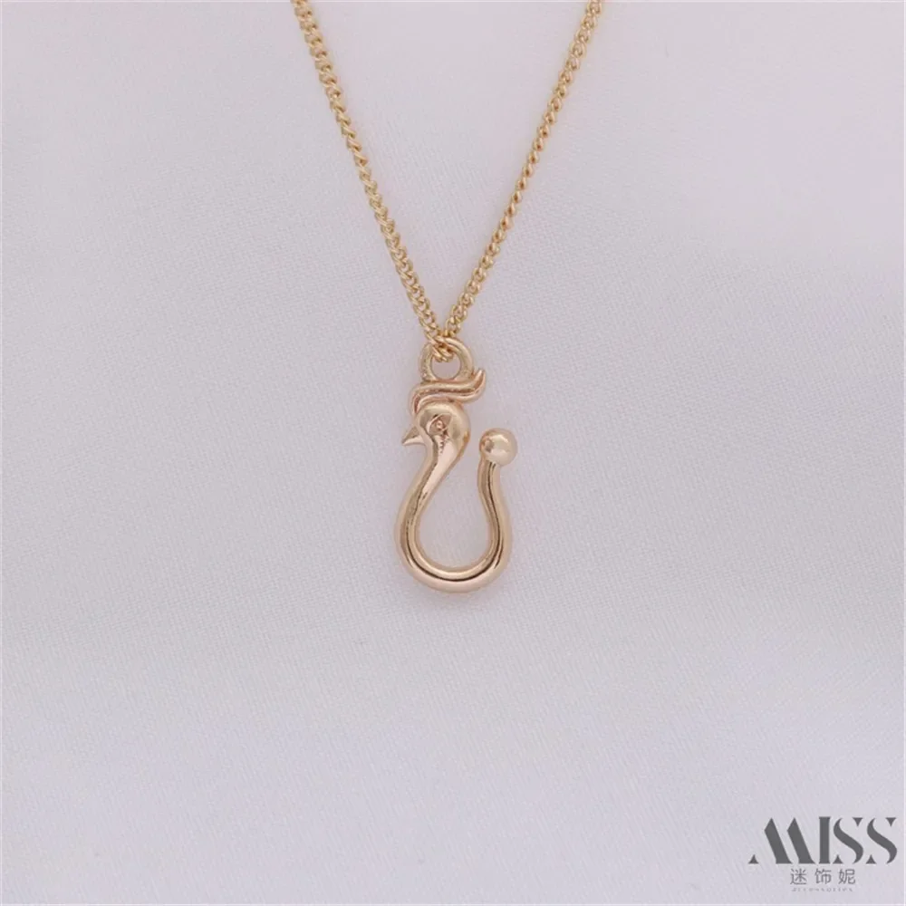 

14K Gold Plated Connecting Buckle Phoenix Vermilion Hook Buckle DIY Handmade Hook Bracelet Necklace Finishing Accessories