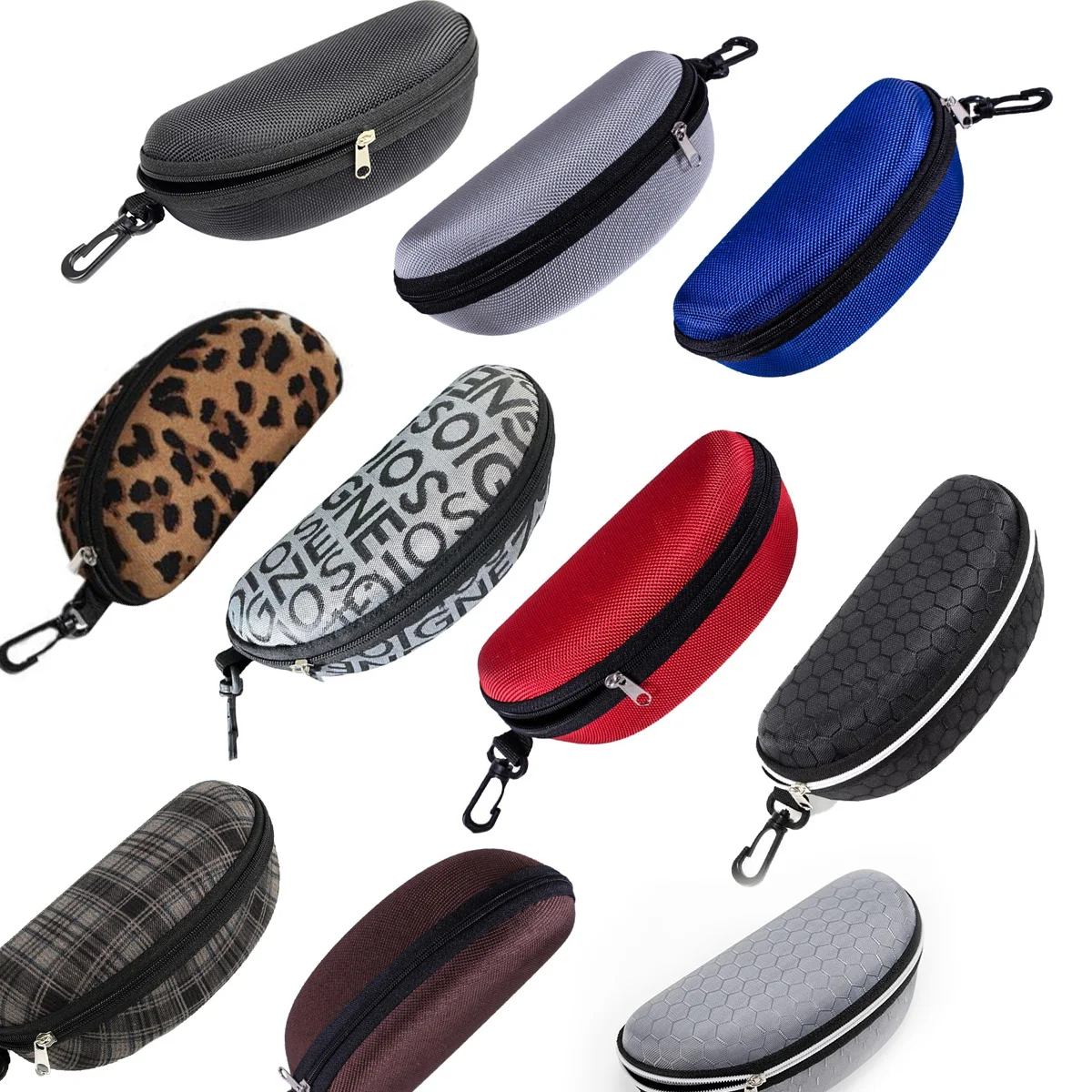 

Ultra Light Chloroprene Rubber Zipper Glasses Case Hard Shell Glasses Case Protective Case Large Glasses Case Simple And Can Be