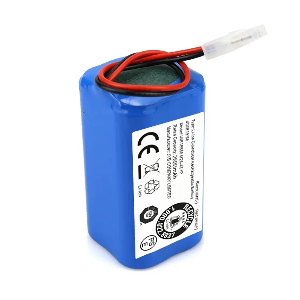 

14.8V 2600mah Lithium Battery For ILIFE A4 A4s V7 A6 V7s Plus Robot Vacuum Cleaner INR18650 M26-4S1P battery.