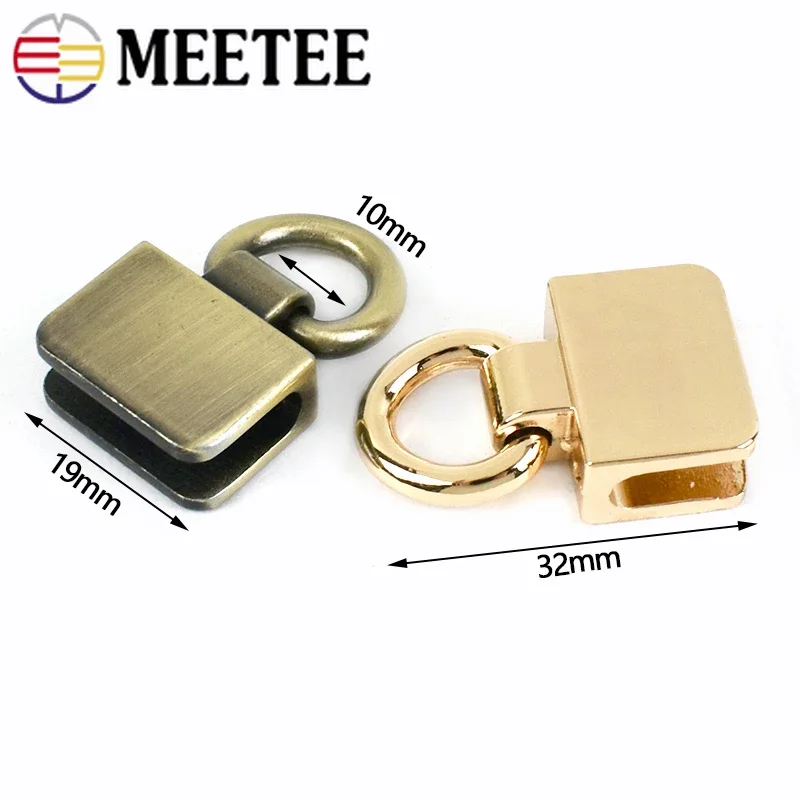 2/4/10Pcs Meetee Metal O D Rings Bag Side Clip Buckles Handbag Strap Clasp Chain Hanging Hook DIY Hardware Leather Accessories