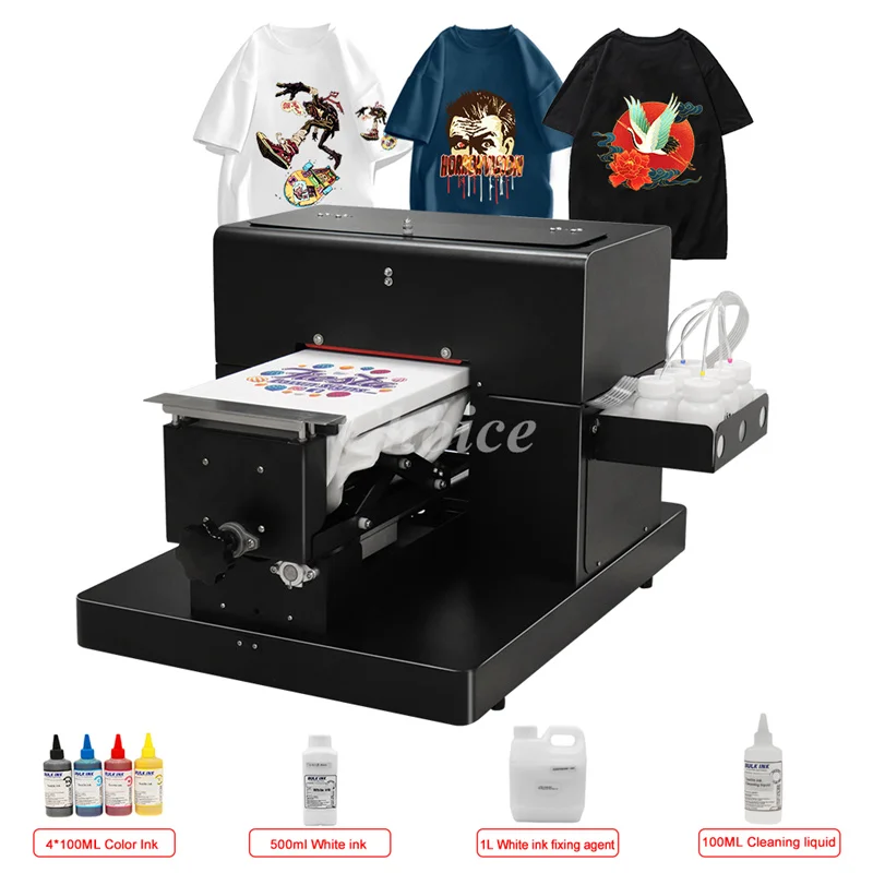 Lowest Price Tee 3D T Shirt Printing Machine To Garment Printing Printer A4 T-Shirt Machine A4 Flatbed Printer T Shirt Print