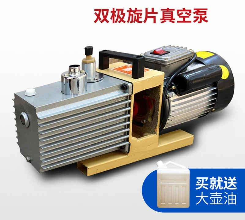 Direct Drive Dual Stage Rotary Vane Vacuum Pump for HVAC Refrigeration Degassing Laboratory and Industrial Professional Use
