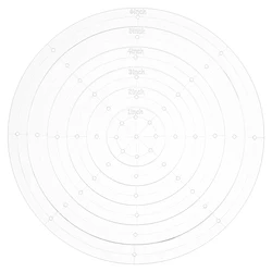 6Pcs Round Quilting Template Set 1/2/3/4/5/6 inch Acrylic Embroidery Tool Drawing Line Template for Hand Quilting and Embroidery