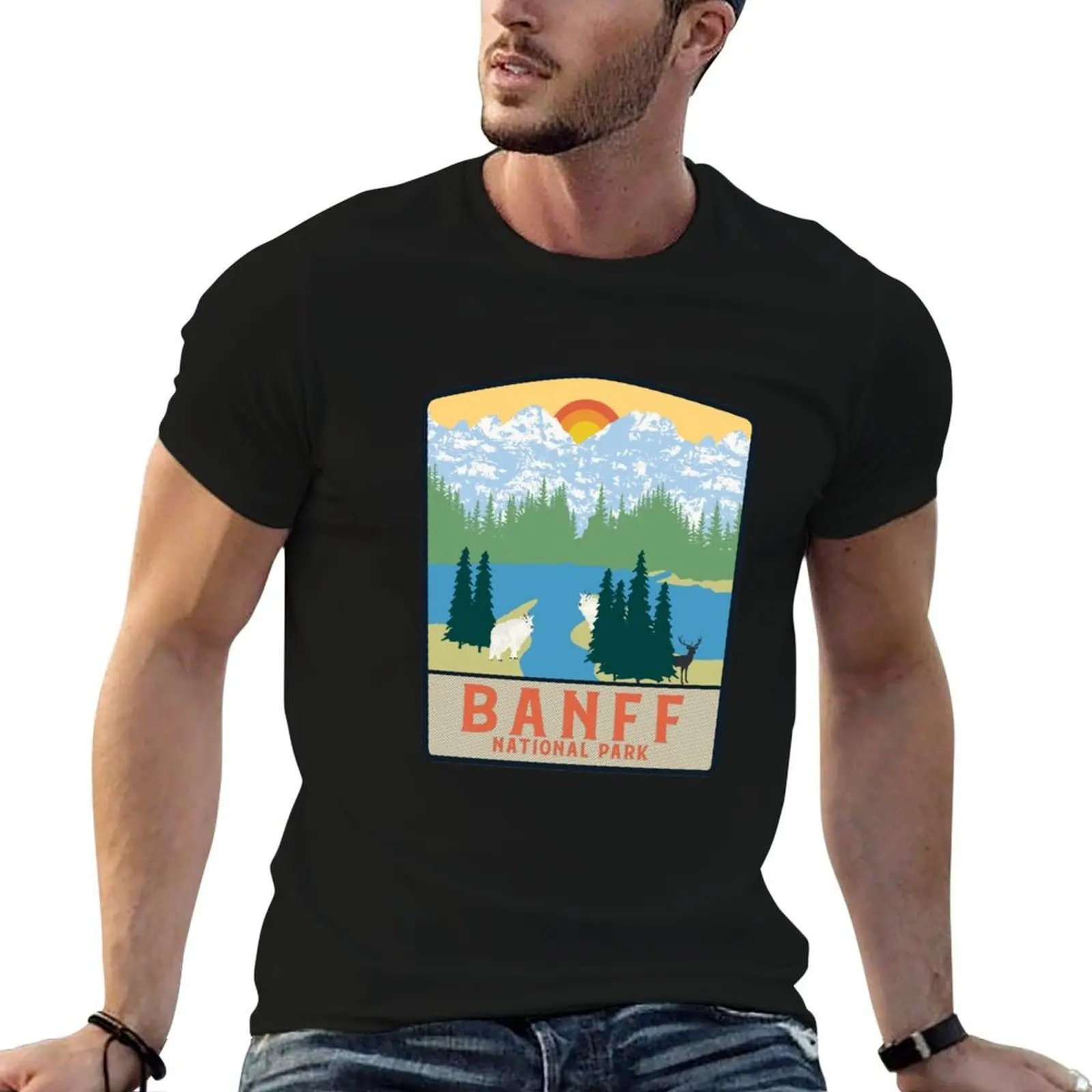 

Banff National Park Jasper T-Shirt man t shirts graphic man t shirt summer T-Shirt