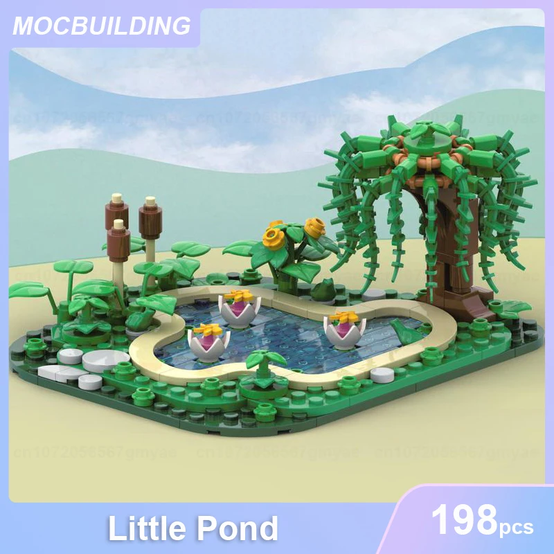 

Little Pond Model MOC Building Blocks DIY Assemble Bricks Landscape View Educational Creative Display Toys Xmas Gifts 198PCS