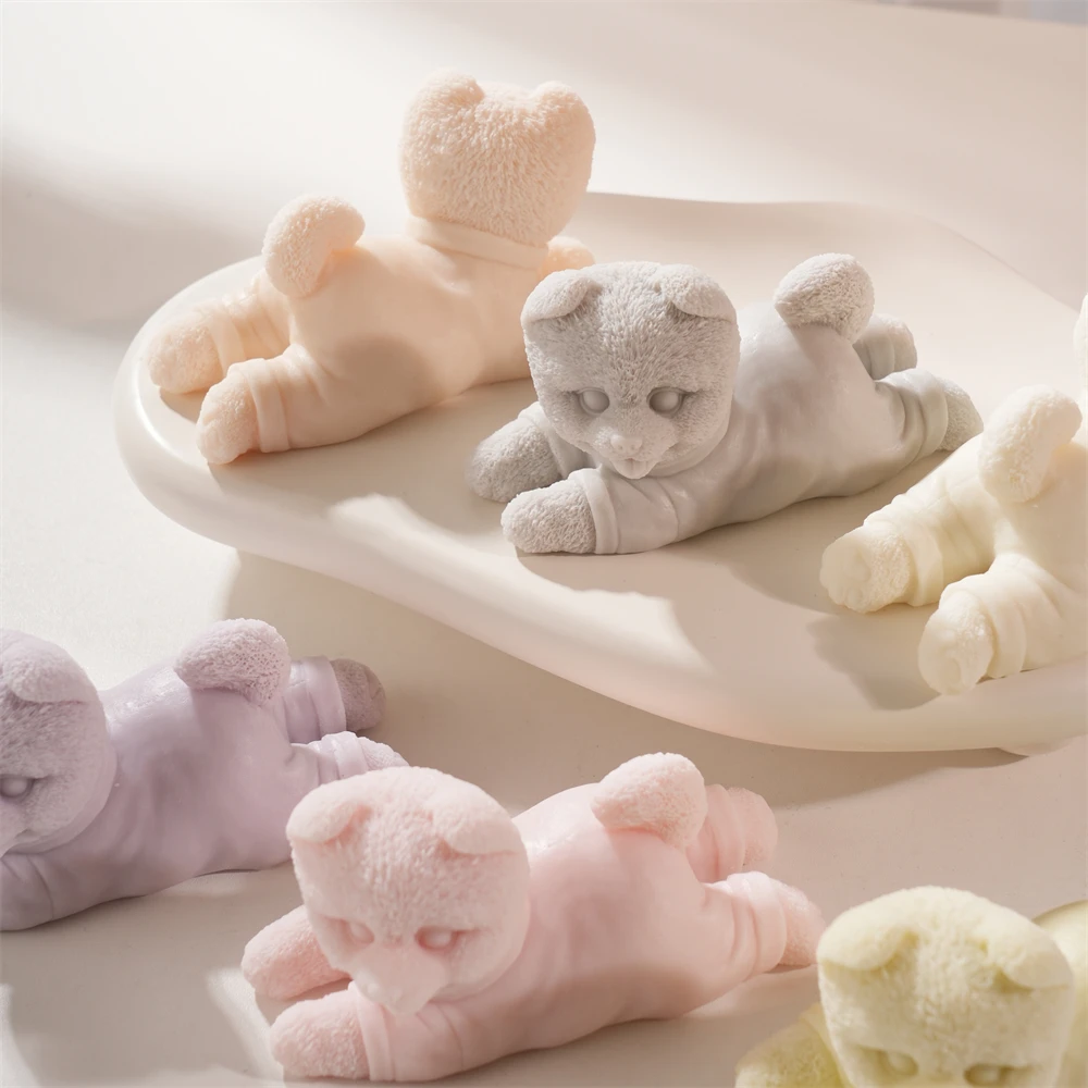 

Figurine Dog Lover Home Decor Cute Puppy Silicone Candle Mold Animal Pet Puppy Soy Wax Silicone Mould