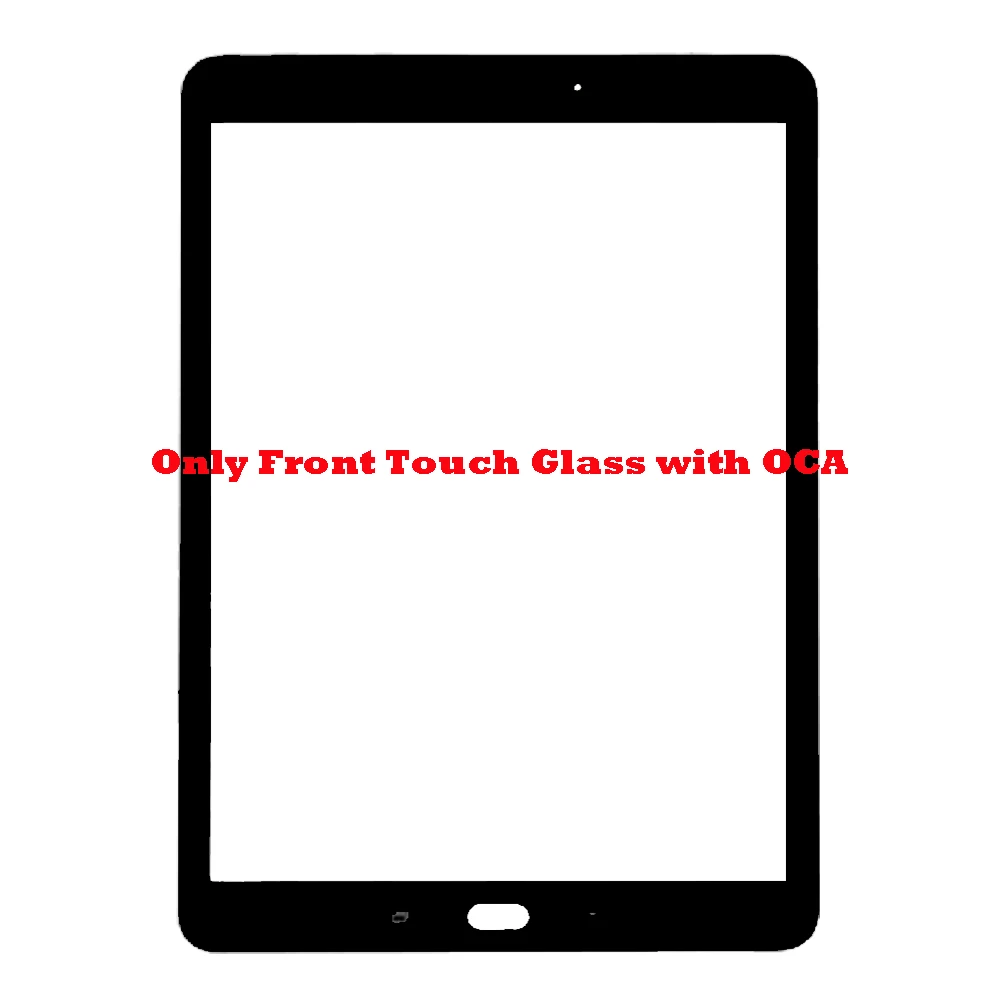 For Samsung Galaxy Tab S3 SM-T827 T825Y SM-T820 SM-T825 SM-T825N Touch Screen Panel Tablet Front Outer LCD Glass Lens With OCA